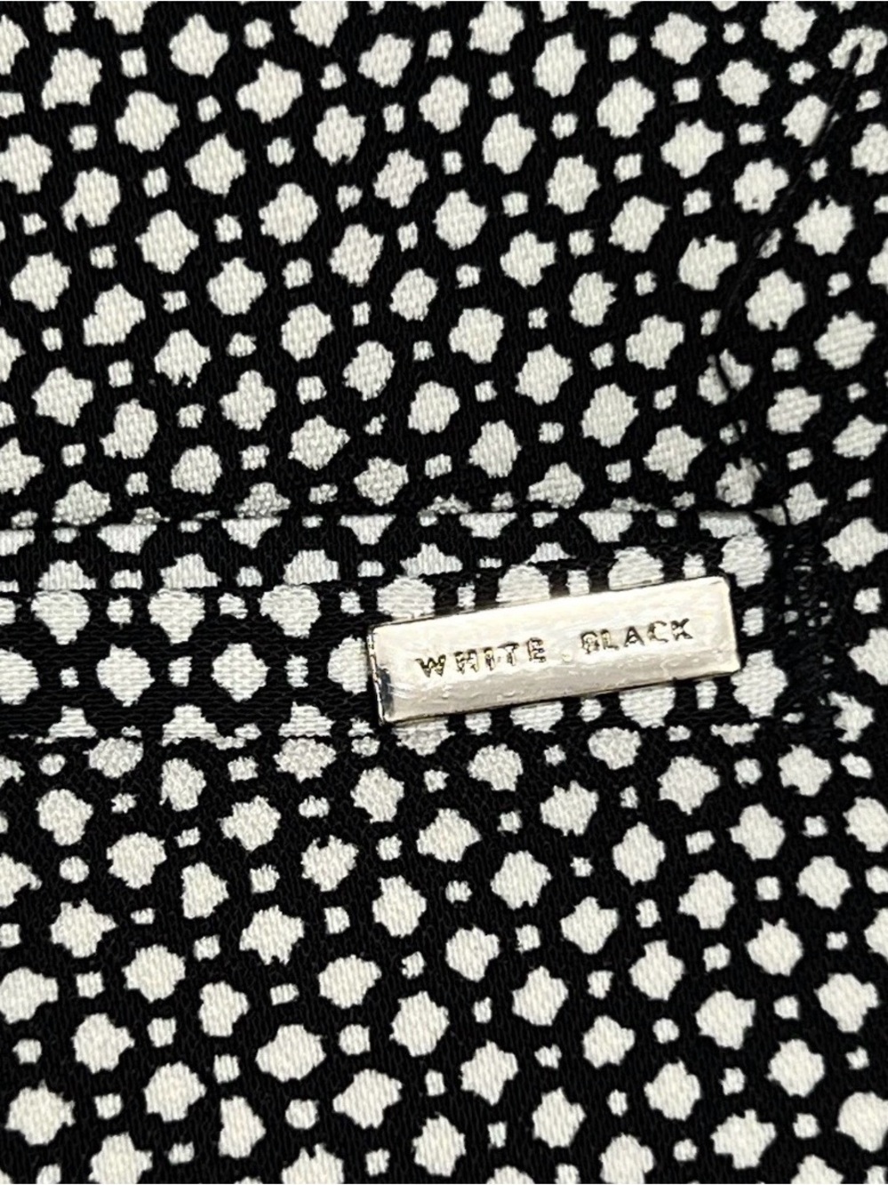 White House Black Market Black & White Polka Dot Tie-Hem Joggers - Picture 7 of 9